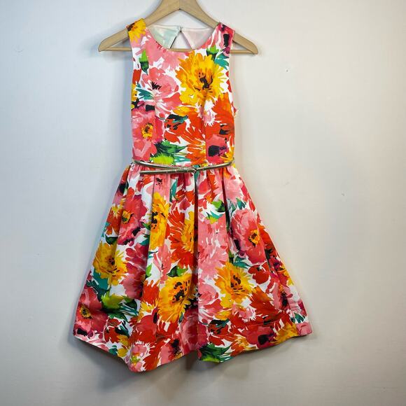 Eliza J Floral Fit and Flare Faille Sleeveless Open Back Classic Dress womens 2 - Picture 1 of 14